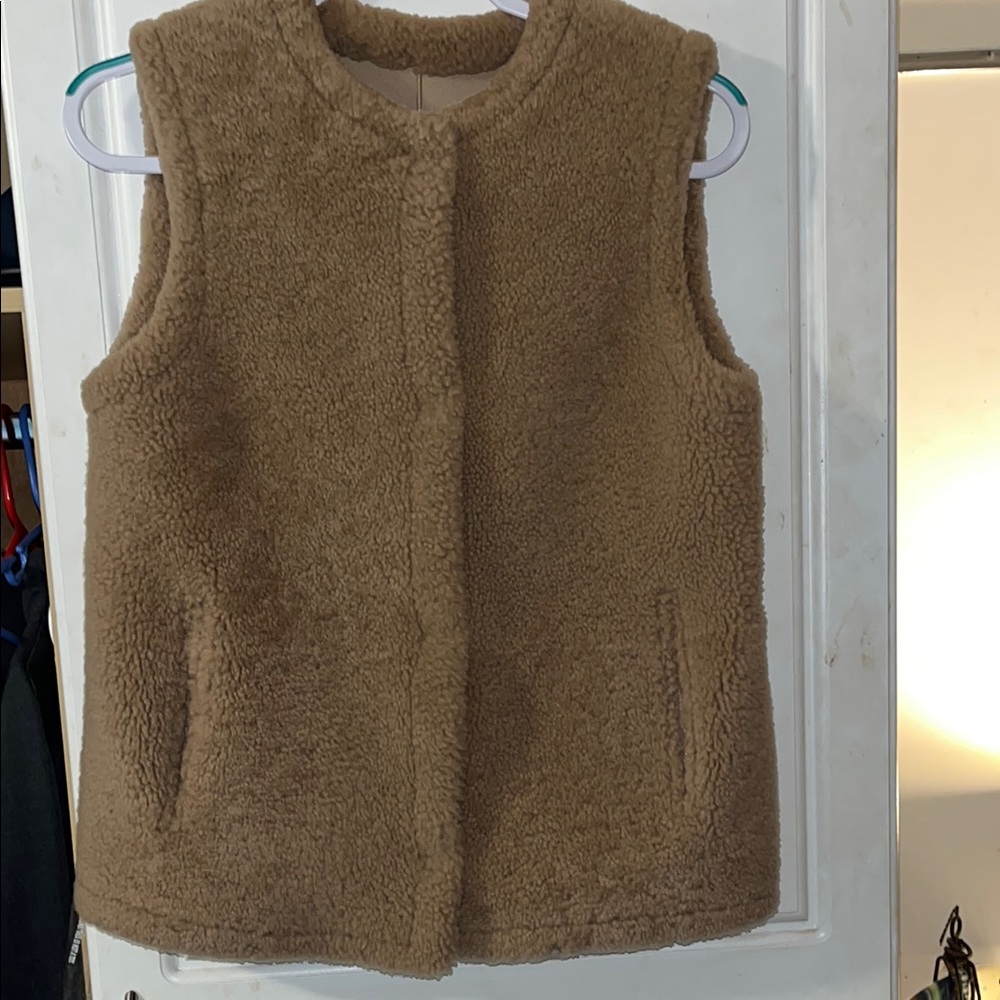 Cozy Brown Fleece Vest
